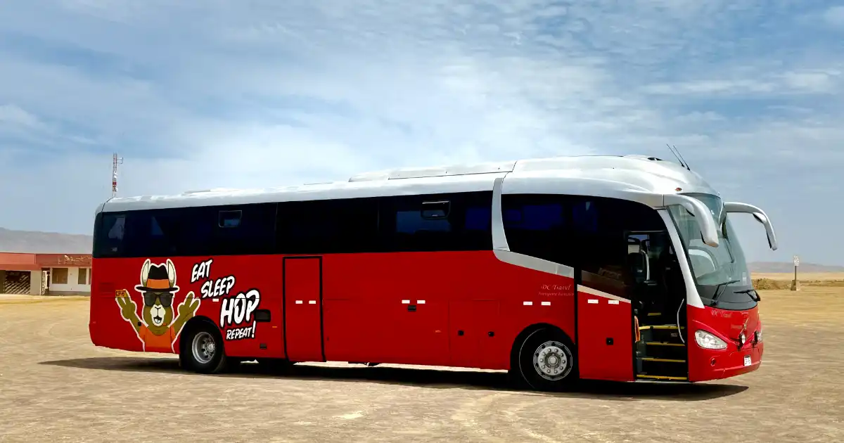 Peru Hop Bus in Desert