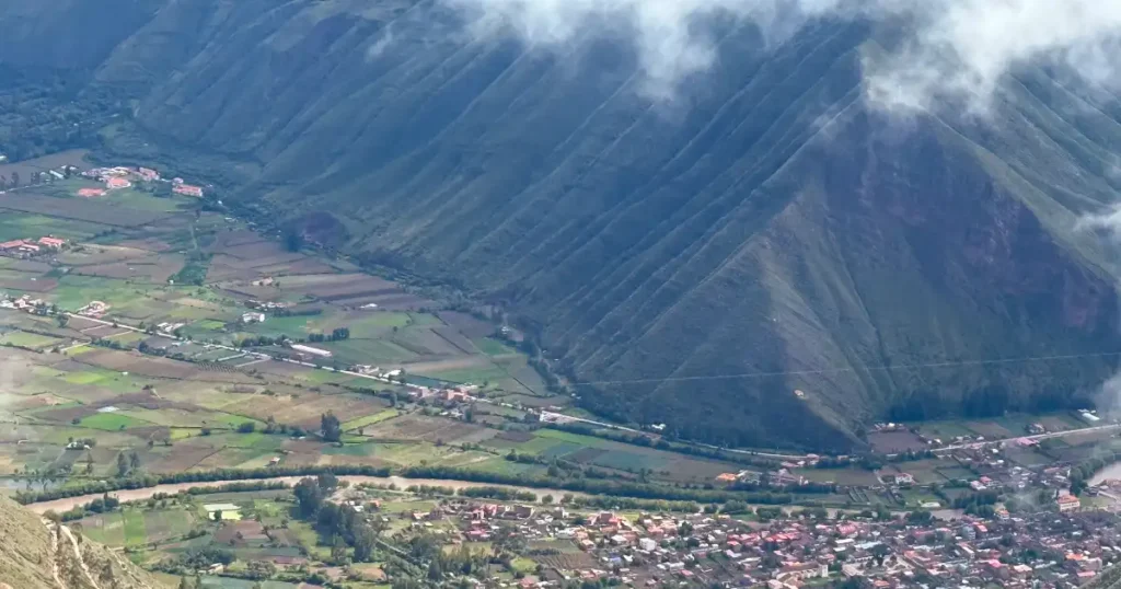 Sacred Valley arial view from lookout