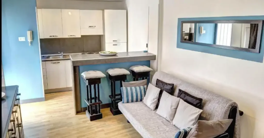 Apartment Living Room and Kitchen in Taormina