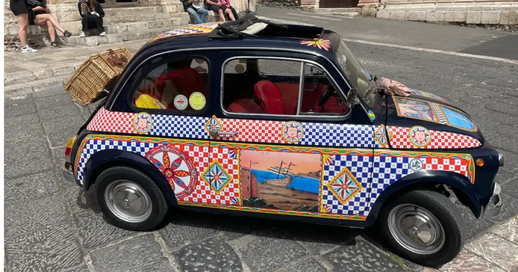 Small MG on the streets of Taormina
