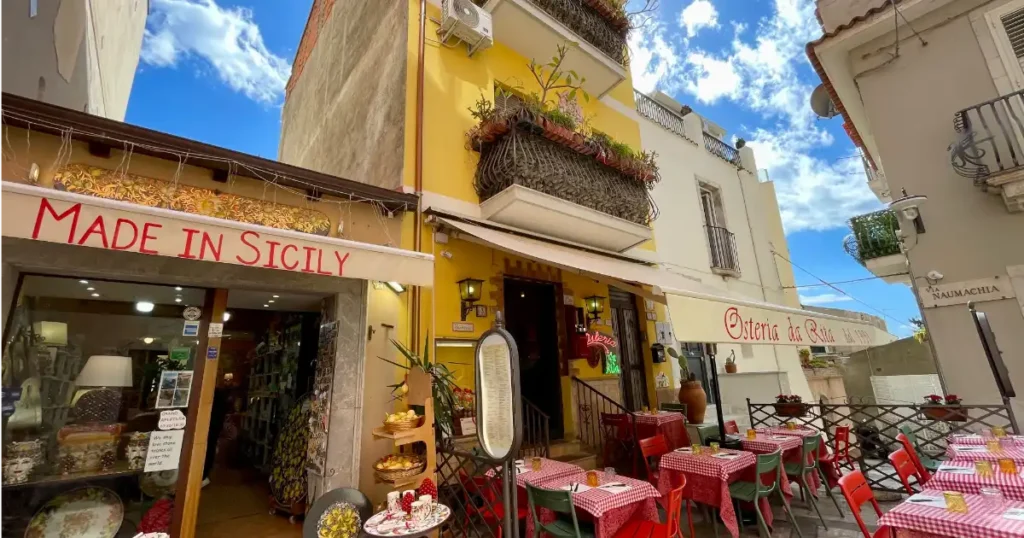 View of Osterio de Rita in Taormina