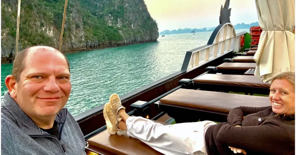 Hanging out on deck on Dragon Legend 1